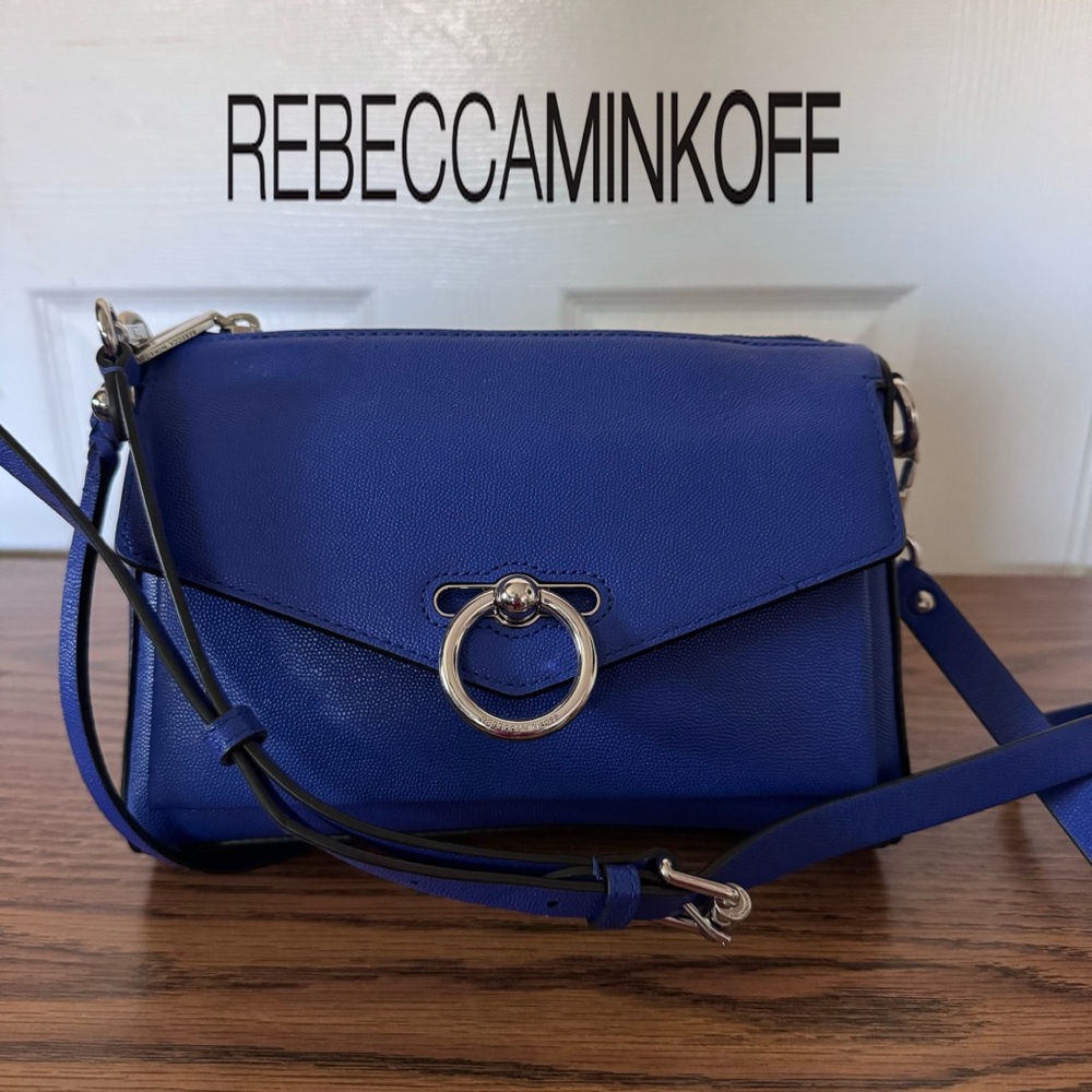 Rebecca Minkoff Leather Jean Mac Crossbody – Electric Blue Chic